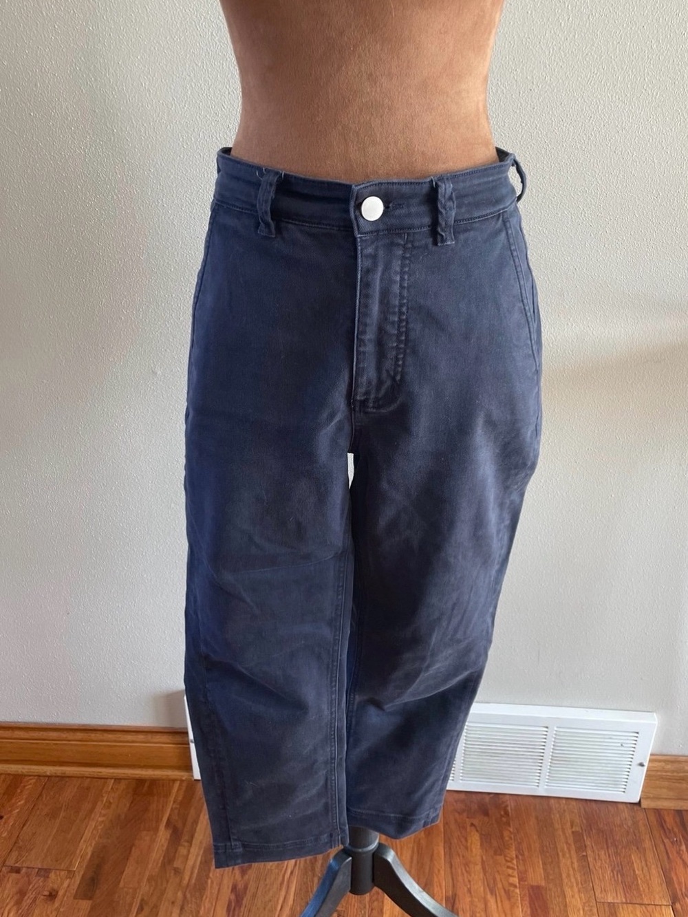 Everlane Navy Cropped Utility Pant